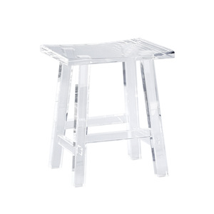Taburete para cambiar zapatos de acrílico transparente de tres colores de Ningbo, tamaño personalizable, banco de baño moderno y minimalista - Product Image 3