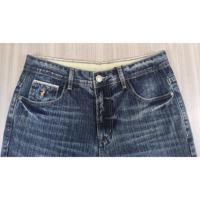Jean droit basique pour homme, taille mi-haute, délavé, broderie machine, rivets, boutons, hiver/printemps, écoresponsable, décontracté