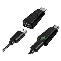 Adaptador USB C Macho a Mini USB Hembra |   Carga y sincronización para dispositivos antiguos |   Convertidor de Tipo C a Mini USB |   Conectar y Usar
