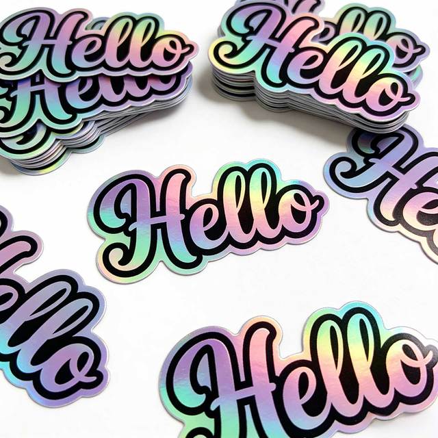 Shiny Laptop Sticker Wholesale High Quality Shiny Laser Rainbow Hologram Sticker for Laptop Decor Top Brand PT