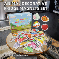 Ensemble d'aimants décoratifs modernes en papier pour réfrigérateur, personnalisés directement en usine, en forme d'animaux, en mousse EVA