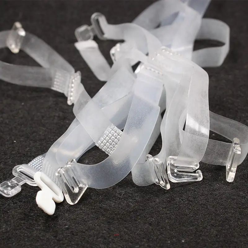 Sutiã invisível ajustável, cinta de sutiã invisível ecológica material tpu transparente com fivela de plástico ou metal