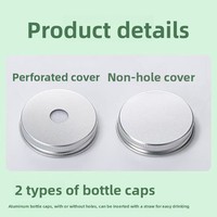 Bouteille de thé au lait en PET de 500 ml en forme de bulbe, avec bouchon en aluminium et impression sérigraphiée, pour éponges de beauté, houppettes de maquillage et poudres