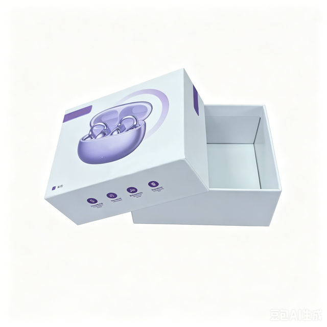 Custom Logo Rigid Cardboard Earphone Packaging Box Premium Wireless Earbuds Gift Box Lid and Base Paper Box for Electronics