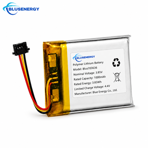 แบตเตอรี่ลิเธียมโพลิเมอร์ 3.85V 1000mAh รุ่น 703636 คุณภาพดีที่สุด สำหรับผลิตภัณฑ์ดิจิทัล - Product Image 1