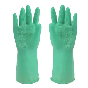 Factory Sale New Products Latex Red Long Sleeve Household Rubber Gloves Reusable Dipped Latex Household Gloves
