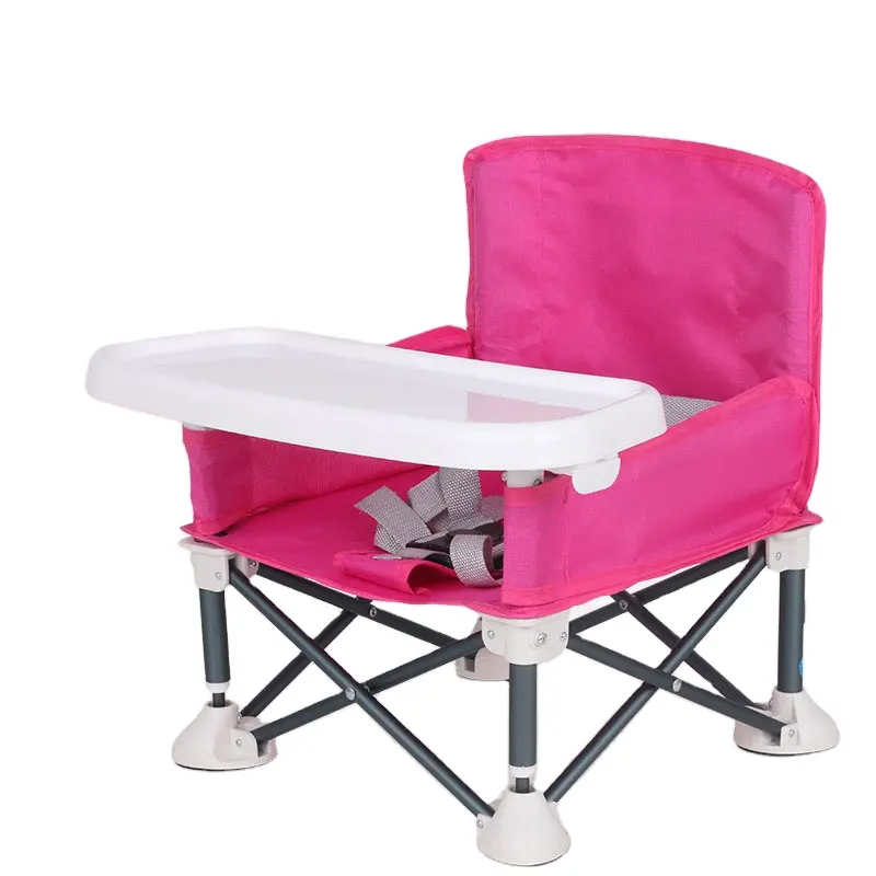 ใหม่แบบพกพากลางแจ้งเด็กเก้าอี้รับประทานอาหารCamping Beachเก้าอี้ถาดโต๊ะรับประทานอาหารเก้าอี้สูง