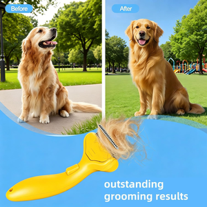 Brosse manuelle en plastique écologique pour animaux de compagnie, pour chats et chiens, éliminateur d'odeurs, design simple et luxueux - Product Image 5