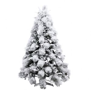 Sapin de Noël à décorations cachées, Sapin à effet neige, Sapin à décorations à fixer, Sapin transfrontalier à fixations mixtes PE/PVC - Product Image 2
