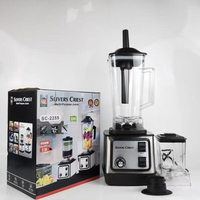 Mixeur-broyeur 2-en-1 Sliver Crest, grande capacité 2,5 L, mixeur électrique multifonction pour la maison et la cuisine, broyage de glace et extraction de jus