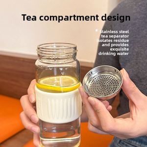 Silicone Leather Portable Cup Wholesale Office Use Eco-Friendly High Temperature Resistant <b>Tea</b> Water Separation Design Filter - Product Image 4