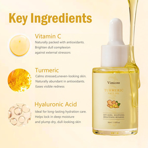 Huile Visage au Curcuma Marque Blanche, au Gingembre, Naturelle, Hydratante, Éclaircissante, <span class=keywords><strong>Anti</strong></span>-Âge, Soin Unifiant le Teint pour Femmes <span class=keywords><strong>Noires</strong></span>, Sérum Huileux pour Soins de la Peau - Product Image 3