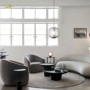 Sang trọng sáng tạo vòng Bàn cà phê nhỏ phòng khách nhà bàn trà kim loại đá cẩm thạch cao và thấp kết hợp Bàn cà phê - Product Image 3