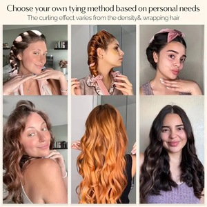 <strong>Heatless</strong> Curling Rod Headband Long <strong>Heatless</strong> <strong>Curls</strong> Headband Soft Velour <strong>Heatless</strong> Hair Curlers with sleep cap for Long Hair - Product Image 5