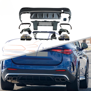 Accessoires de pare-chocs de voiture Diffuseur arrière BENZ X254 <span class=keywords><strong>GLC</strong></span> Upgrade <span class=keywords><strong>63</strong></span> <span class=keywords><strong>AMG</strong></span> avec tuyau pour <span class=keywords><strong>2023</strong></span> +. - Product Image 4