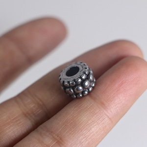 Accessoires de bracelet de perle d'acier de titane de couleur d'acier perle en vrac de grand trou perle d'acier inoxydable couleur non lâche - Product Image 2