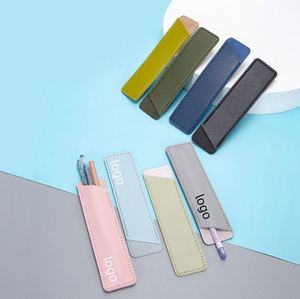 Custom Logo High Quality Leather Luxury Pencil Bag Stylus <b>Pen</b> Leather Case - Product Image 1