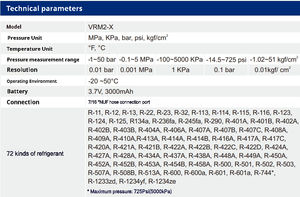 As Mais Recentes Ferramentas de Refrigeração Mais Vendidas para 2025 <span class=keywords><strong>Manifold</strong></span> Digital VRM2-X HD Color Value Ferramentas de Refrigeração - Product Image 4