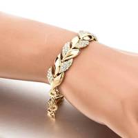Bracelet chaîne et maillons tendance unisexe en alliage plaqué or, longueur réglable 22 cm, cadeau de luxe