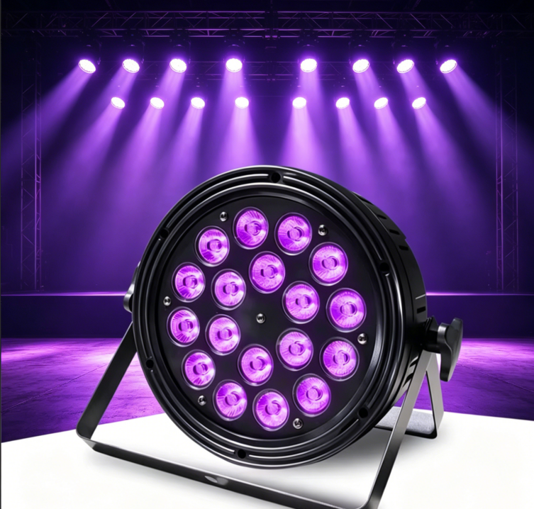 High Brightness RGBW LED Par Light with Digital Display Wide Beam Coverage DMX512 Control IP20 Rated for Bars & Hotels