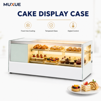 Réfrigérateur Vitrine LED à Température Unique, 2 Portes en Verre Trempé, pour Gâteaux, Desserts, Pâtisseries, Sushis – Économe en Énergie (OEM/ODM)