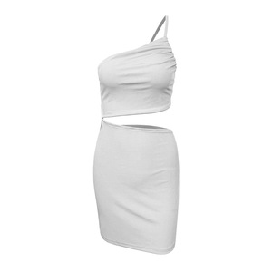 Prezzo ragionevole fabbrica spalla singola abiti eleganti per le donne Bodycon ritagliato fuori vestito - Product Image 2