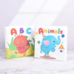 Buku mandi bayi kartun ramah lingkungan, buku busa lembut tahan air buku mandi bayi ajaib EVA untuk anak-anak