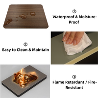Panneau stratifié PVC finition grain de bois 1220x2440mm, feuille haute densité imperméable pour la fabrication de portes