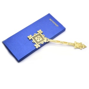 Gerusalemme A Mano Croce D'oro Placcato In Lega di Zinco del Metallo - Product Image 2