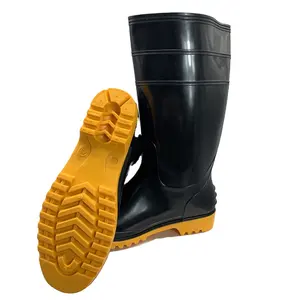 anti slip unisex plastic pvc rain boots waterproof shoes for men high heel gum wellington boots rubber pvc custom