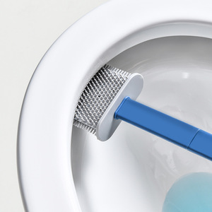Toilet Brush Holder Set Oval Long Handle Easy To Clean Bathroom Cleaning Tools - Product Image 4