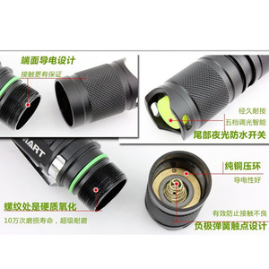 หนาน กวน ยู 2 ไฟฉาย LED แบบชาร์จไฟได้อลูมิเนียมอัลลอยด์หรี่แสงได้กันน้ำใช้กลางแจ้ง - Product Image 2