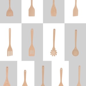 Wooden Spatula Set <b>Small</b> Long Handle Nonstick Cooking Utensils Kitchen <b>Tools</b> - Product Image 1