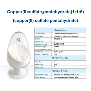 Sulfate de cuivre(II) pentahydraté (CuSO4·5H2O) CAS 7758-99-8 Pureté 99% Vitriol bleu <span class=keywords><strong>pour</strong></span> usage agricole - Product Image 2