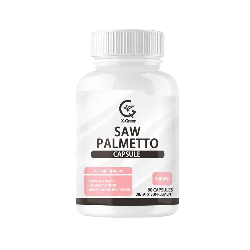 Saw Palmetto Capsules Supplement 5000Mg Met Pompoenzaad Bevordert Prostaat Gezondheid Dht Blocker Haargroei Vitaminen Oem