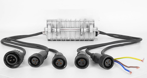 Divisor DMX para exteriores, de 4 vías amplificador de señal, distribuidor de señal de luz de escenario, Powercon a través de tamaño <span class=keywords><strong>Mini</strong></span> - Product Image 4