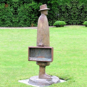 Statua di Uomo Seduto in Bronzo Astratto a Grandezza Naturale per Esterni di Jean <span class=keywords><strong>Michel</strong></span> Folon - Product Image 3