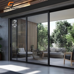 Patio extérieur moderne de luxe GS Porte coulissante à double vitrage en alliage d'aluminium pour villas maisons - Product Image 1