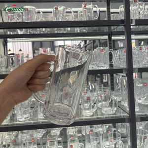 Chopes à bière en verre personnalisables en gros, gobelets à bière pression, gobelets à boissons, réutilisables, écologiques, modernes, luxueux, capacité de 201 à 300 ml - Product Image 4