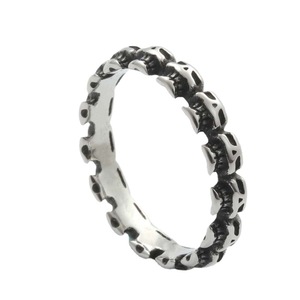 Skeleton Skull <b>Ring</b> Men's Retro <b>Silver</b> Geometric Punk Style Jewelry Gift - Product Image 1