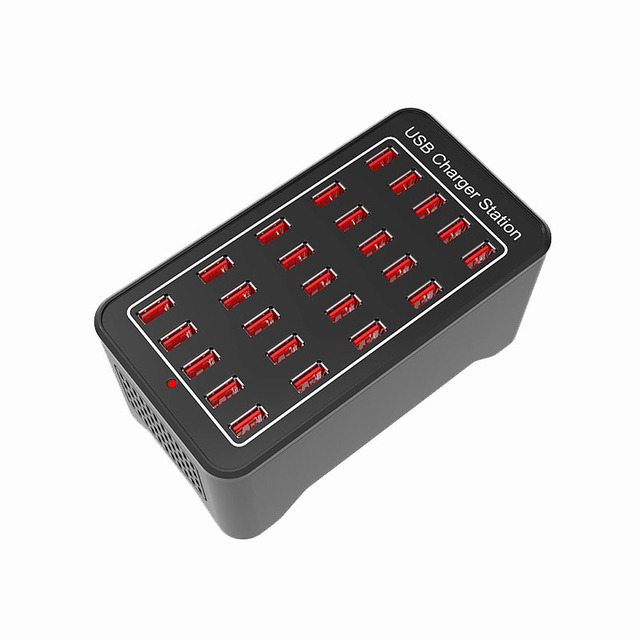 20-Port 150Watt High USB Charging Station Universal Smart Docking for Multi-Mobile Phones 100W for Desktop Mobile Phone Fast