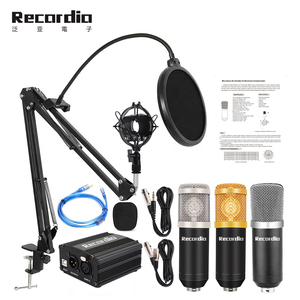 GAM-800P buena calidad condensador de estudio de grabación de diafragma grande micrófono <span class=keywords><strong>con</strong></span> <span class=keywords><strong>brazo</strong></span> ajustable soporte para - Product Image 1