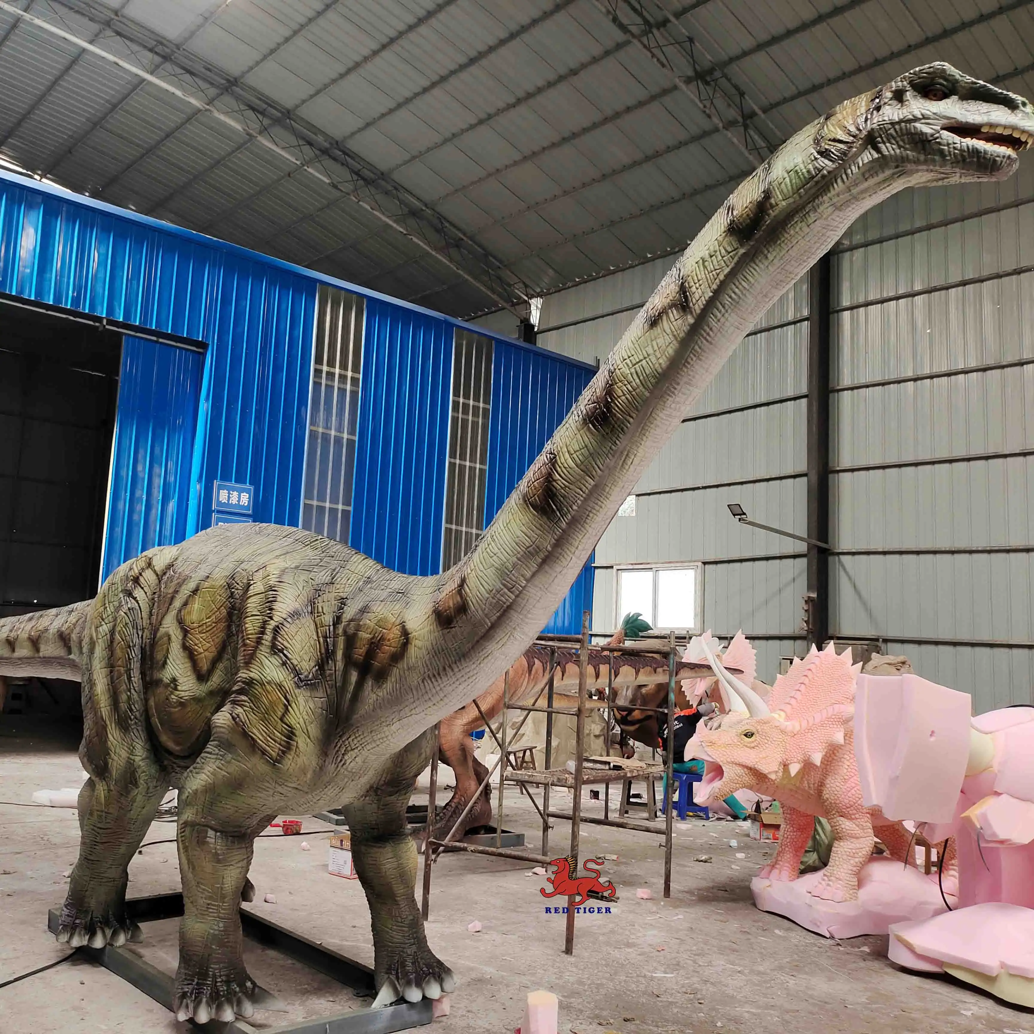 Реалистичная аниматронная статуя бронтозавра в натуральную величину динозавра на продажу