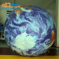 Ballon gonflable de la planète nouveau design, boule gonflable de décoration suspendue en pvc de 1m avec lampe