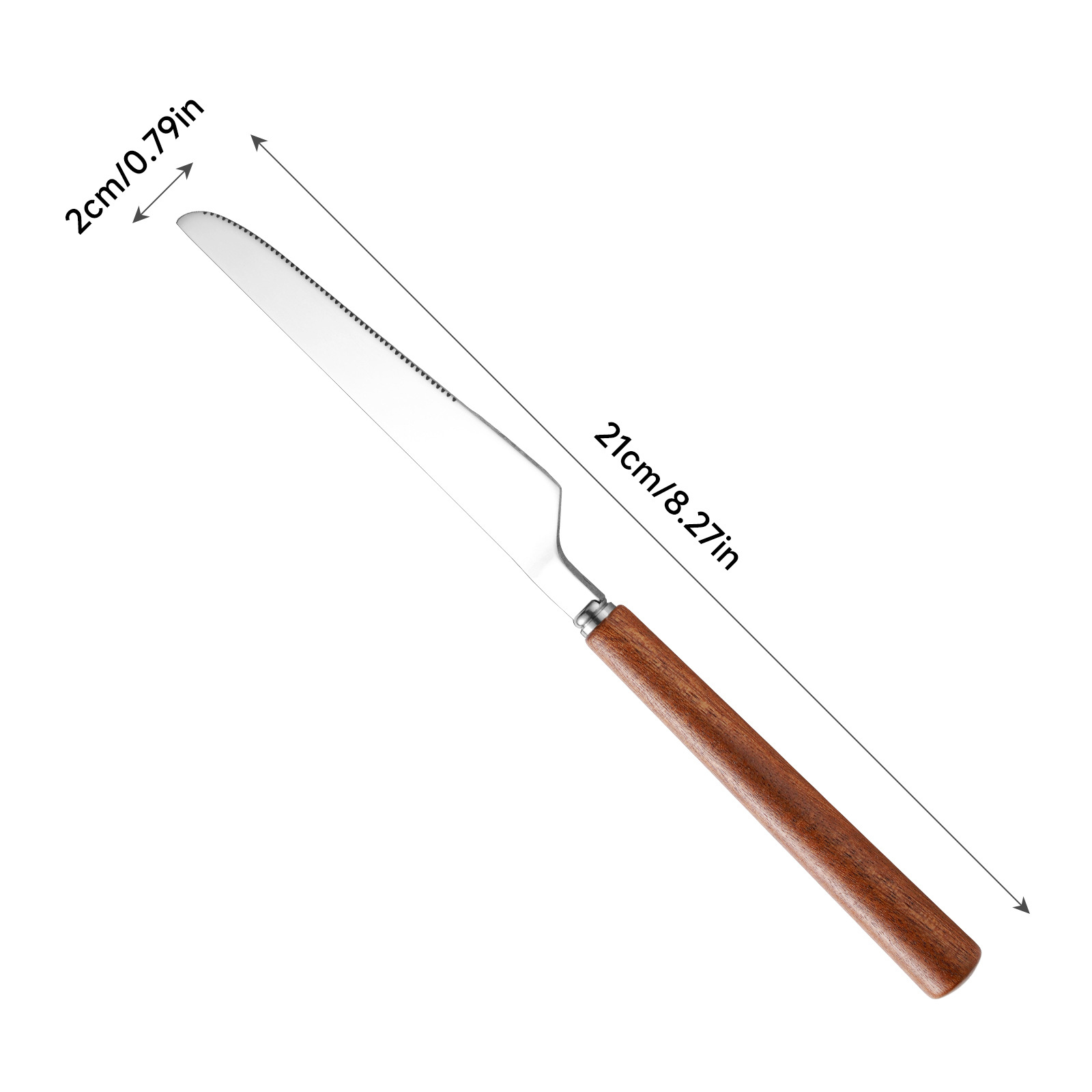 dinner knife -- silver