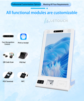 à commande automatique pour PC à écran tactile debout de 32 pouces, Kiosque interactif d'imprimante Android POS en libre-service