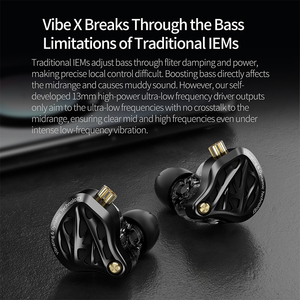 Écouteurs intra-auriculaires à vibration de basses haute puissance, avec transducteur dynamique de 13 mm, filaires, HiFi, pour la musique et les jeux - Product Image 4