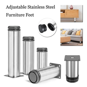 ขาเฟอร์นิเจอร์รูปตัว T ปรับได้ขนาด 50-350 มม. ทำจากเหล็กแข็งแรงทนทาน 1 ชิ้น สำหรับตู้/โต๊ะ/โซฟา ขาโลหะสำหรับเปลี่ยนเฟอร์นิเจอร์ - Product Image 2