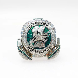 Personaliza tu equipación de los Philadelphia Eagles 2024-2025 de Barkley # 26 & Hurts # Anillo de Campeonato Nacional de Fútbol Americano para 1 Jugador con Ala Abierta - Product Image 6