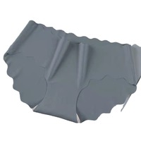 Nouvelle culotte sexy pour femme en soie glacée, dentelle ondulée, taille basse, sans pression, couleur unie